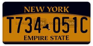 T734051C  license plate in NY