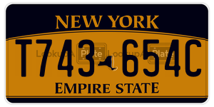 T743654C license plate in New York