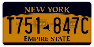 T751847C  license plate in NY