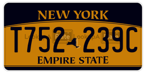T752239C  license plate in NY