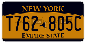 T762805C license plate in New York