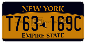 T763169C  license plate in NY