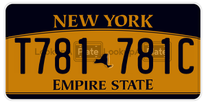 T781781C  license plate in NY