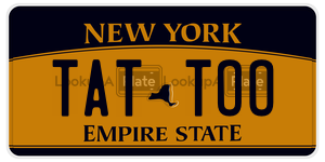 TATTOO license plate in New York