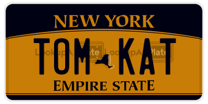 TOMKAT  license plate in NY