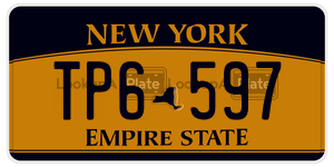 TP6597  license plate in NY