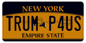 TRUMP4US license plate in New York