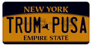 TRUMPUSA  license plate in NY