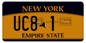 UC81  license plate in NY