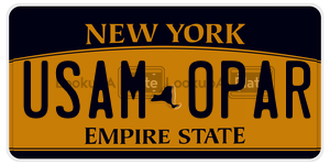 USAMOPAR  license plate in NY