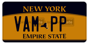 VAMPP  license plate in NY
