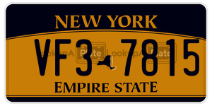 VF37815  license plate in NY