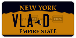 VLAD license plate in New York