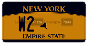 W2  license plate in NY