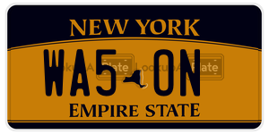 WA5ON  license plate in NY
