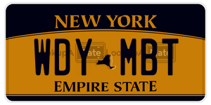 WDYMBT license plate in New York