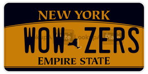 WOWZERS license plate in New York