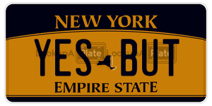YESBUT  license plate in NY