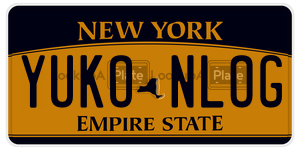 YUKONLOG license plate in New York