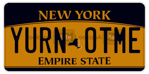 YURNOTME license plate in New York