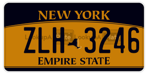 ZLH3246  license plate in NY