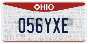 056YXE  license plate in OH