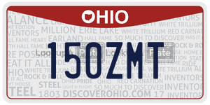 150ZMT license plate in Ohio