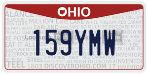 159YMW  license plate in OH