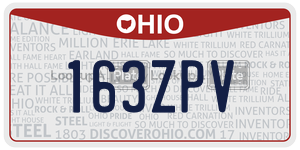 163ZPV  license plate in OH