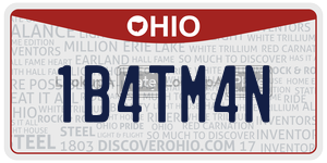 1B4TM4N  license plate in OH