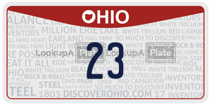23  license plate in OH