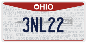 3NL22  license plate in OH