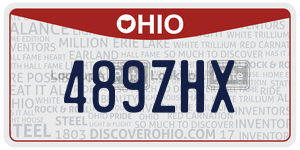 489ZHX license plate in Ohio