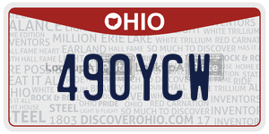 490YCW  license plate in OH