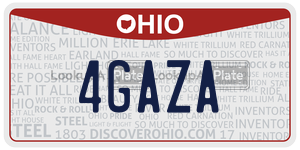 4GAZA  license plate in OH
