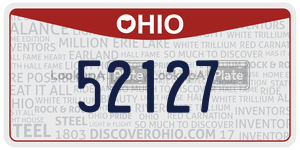 52127  license plate in OH
