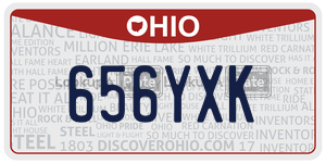 656YXK  license plate in OH