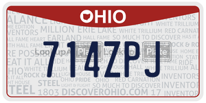 714ZPJ  license plate in OH