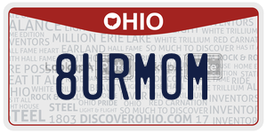 8URMOM license plate in Ohio