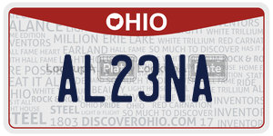 AL23NA  license plate in OH