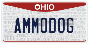 AMMODOG  license plate in OH
