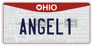 ANGEL1 license plate in Ohio