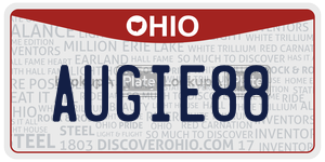 AUGIE88  license plate in OH