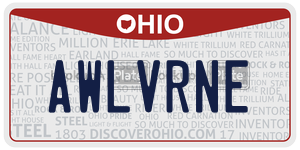 AWLVRNE  license plate in OH