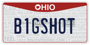 B1GSHOT license plate in Ohio