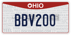 BBV200  license plate in OH