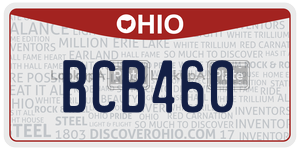 BCB460  license plate in OH