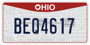 BEQ4617  license plate in OH