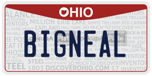 BIGNEAL license plate in Ohio