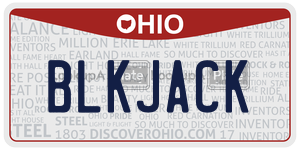 BLKJACK  license plate in OH
